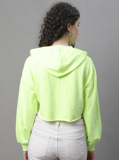 Cotton Cropped Hooded Sweatshirt