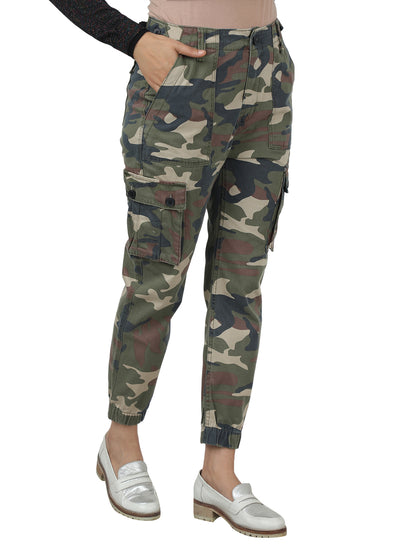 Camouflage Full Length Cotton Cargo Jogger