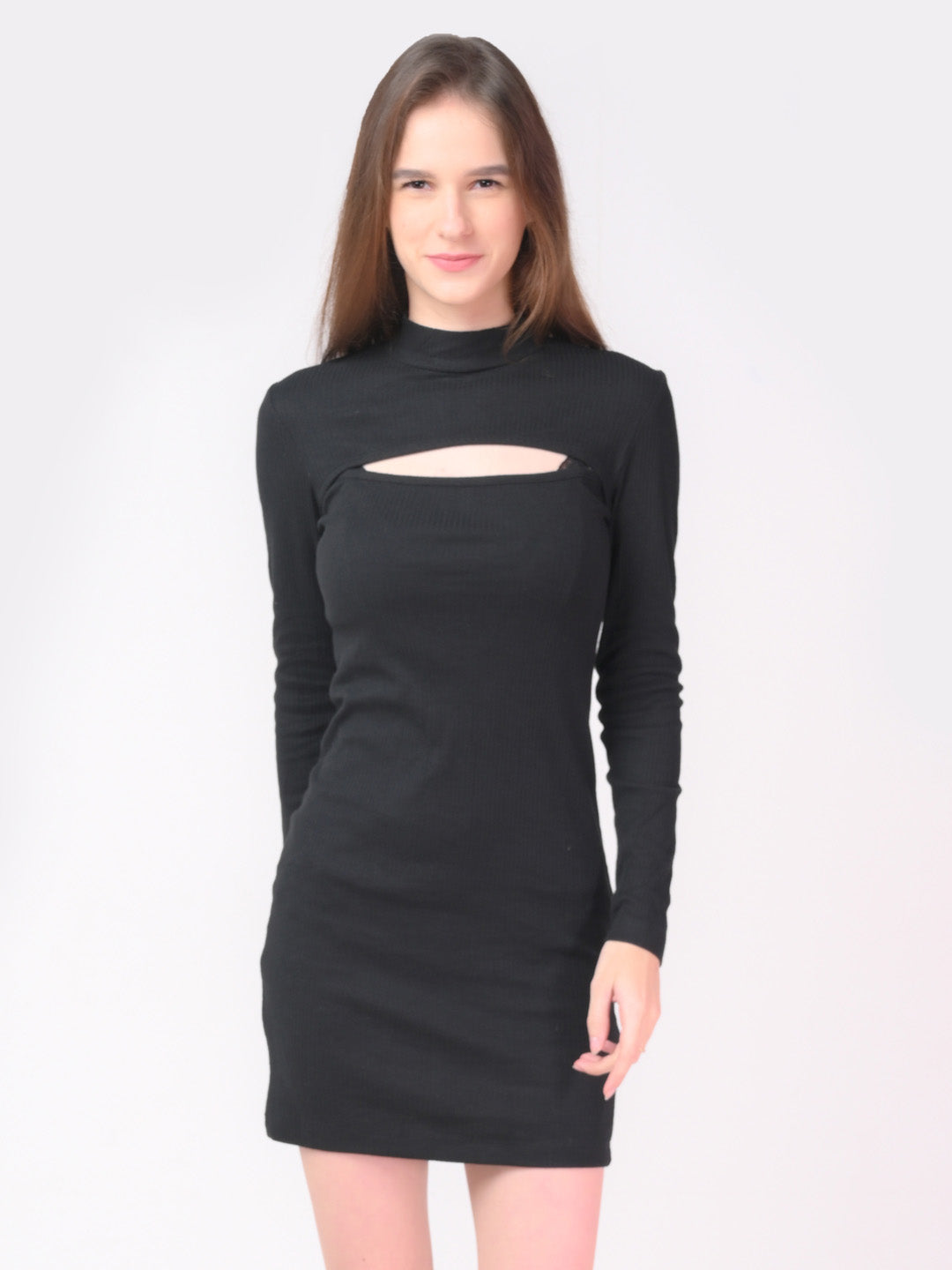 Bodycon Full Sleeve Black Dress