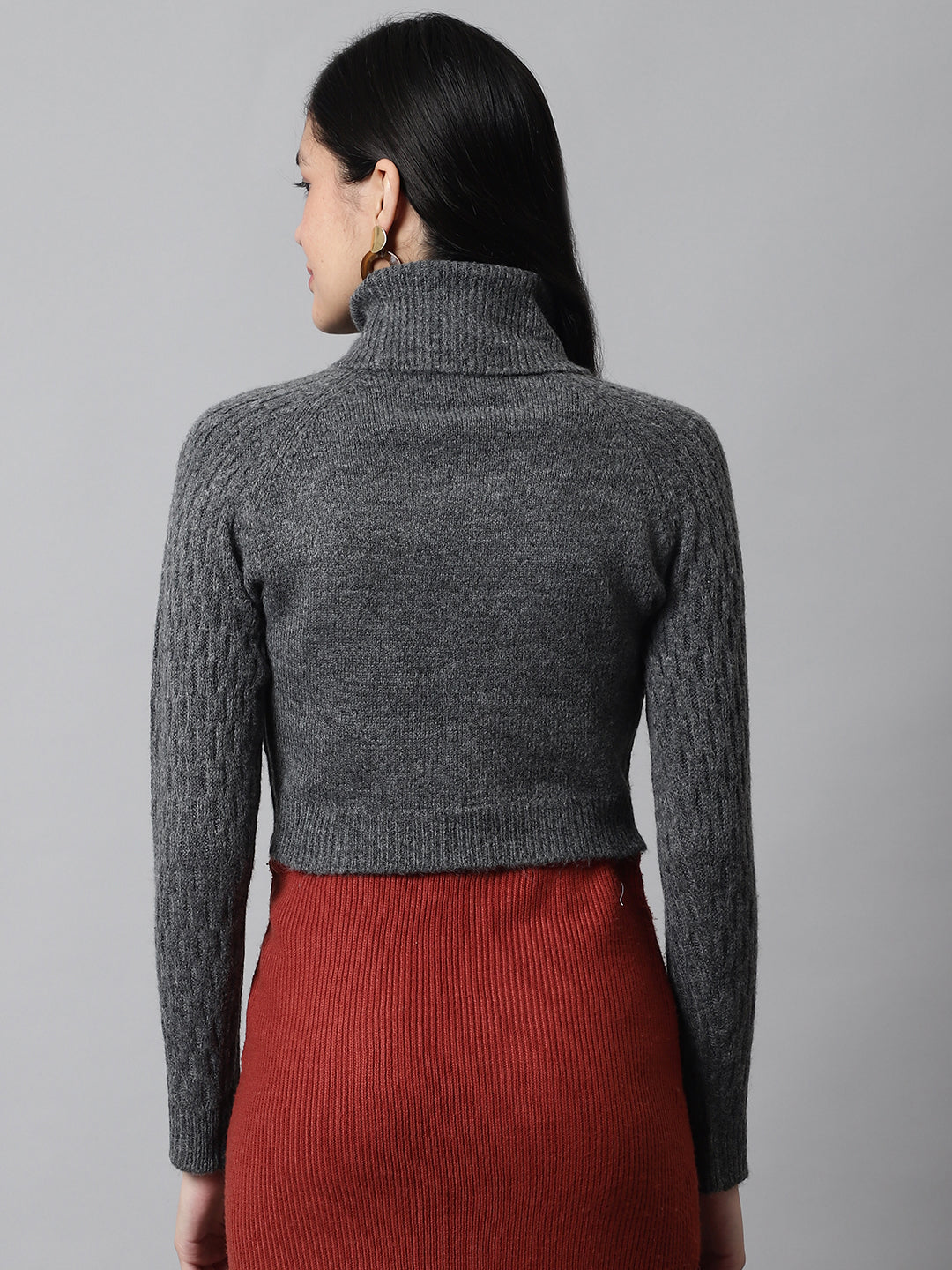 Acrylic High-Neck Full Sleeve Sweater