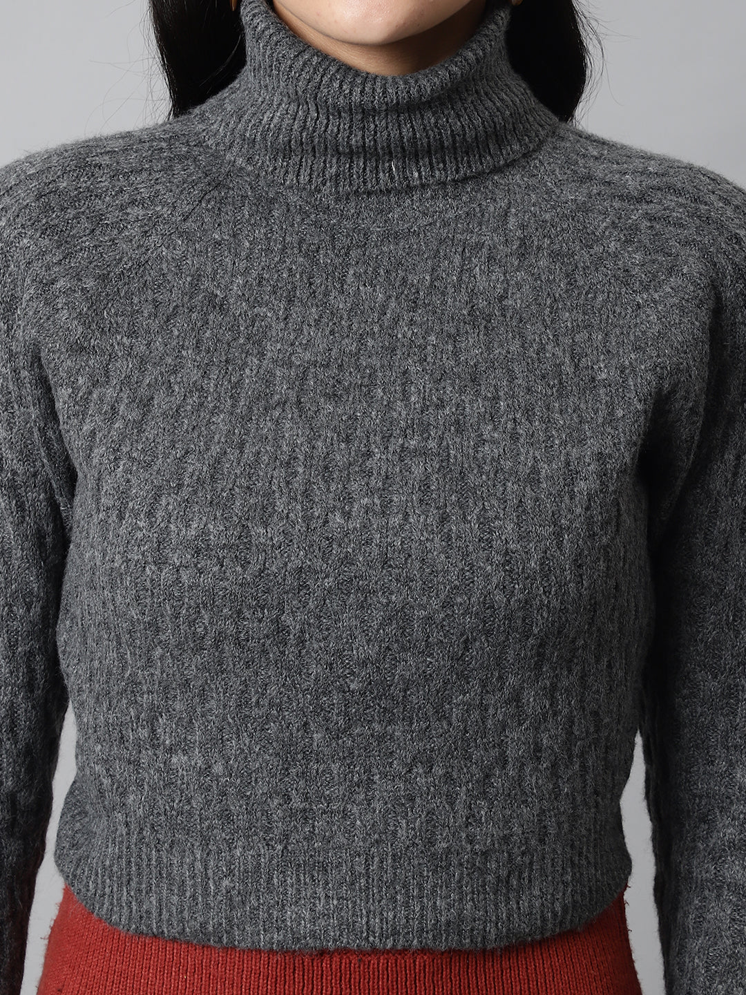 Acrylic High-Neck Full Sleeve Sweater