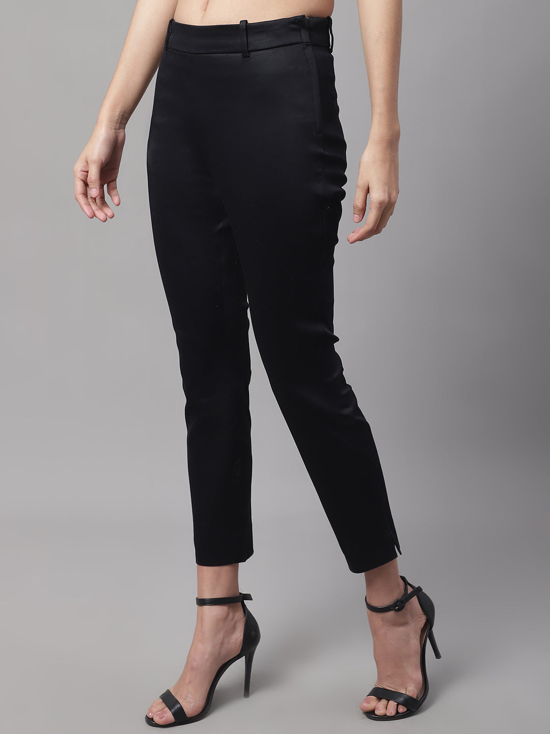 Cotton Stretchable Slim Fit Black Jegging