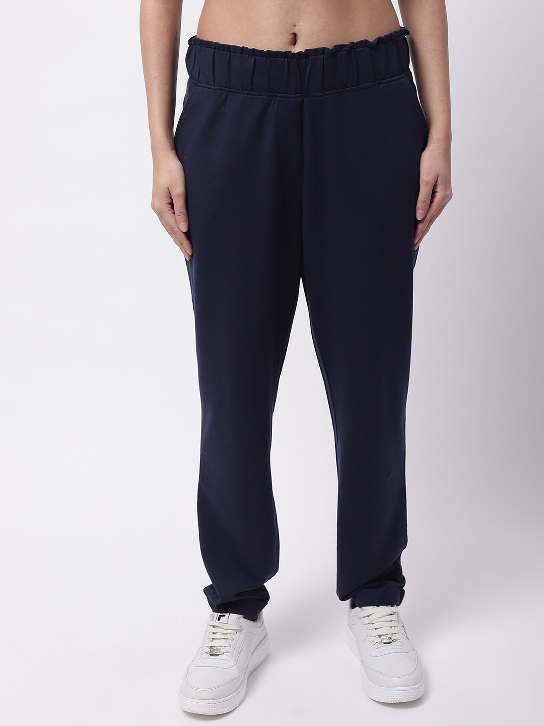 Regular Fit Cotton Dark Blue Trousers