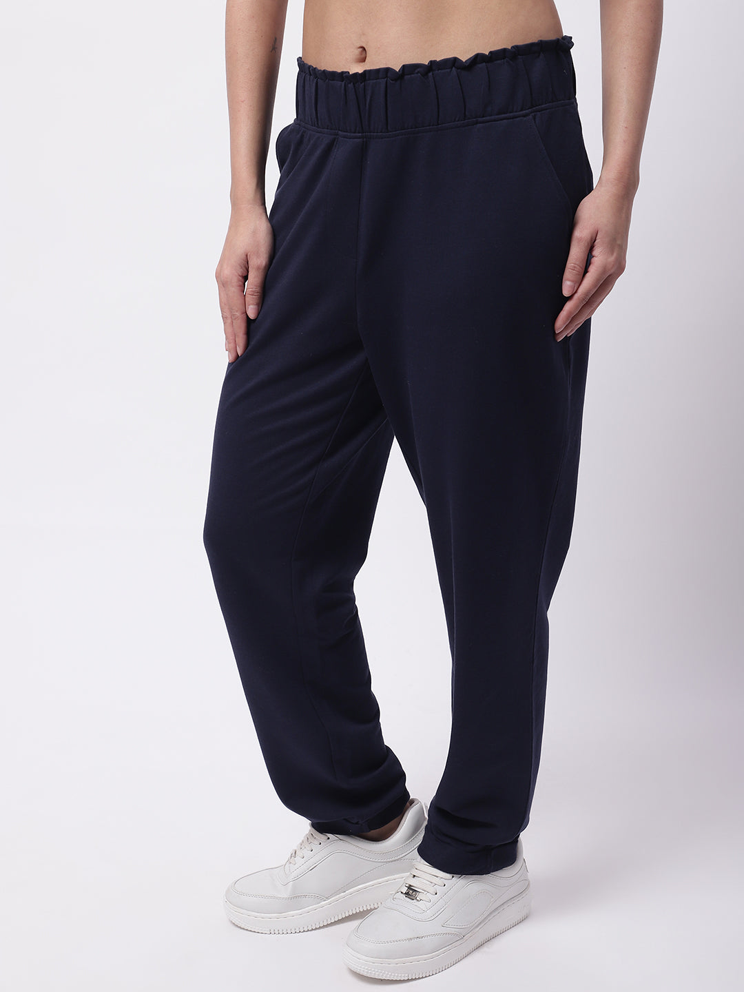 Regular Fit Cotton Dark Blue Trousers