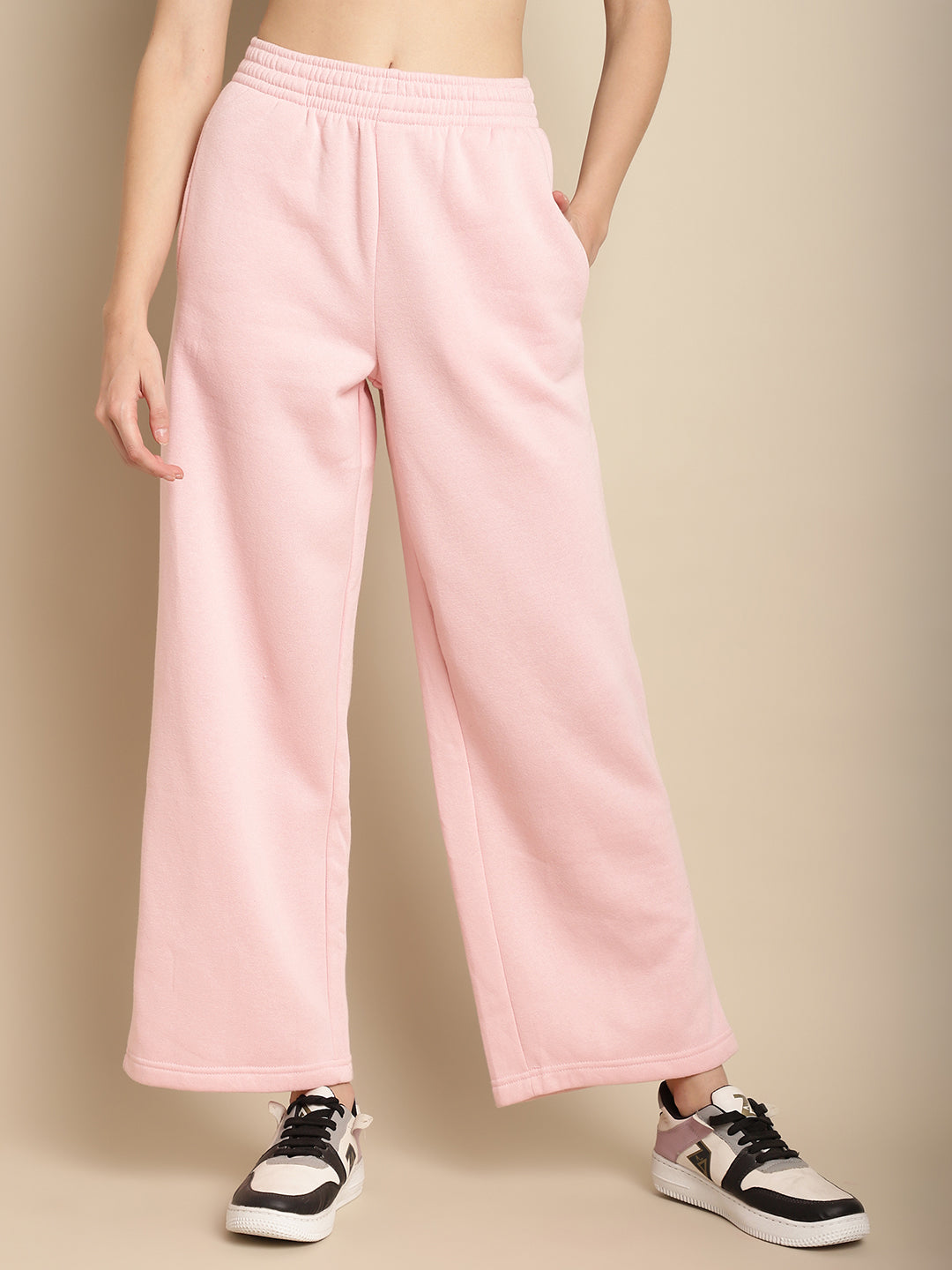 Baby Pink Straight leg trousers