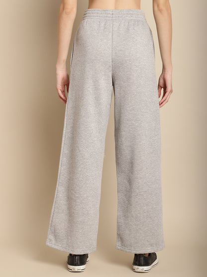 Grey straight leg trousers