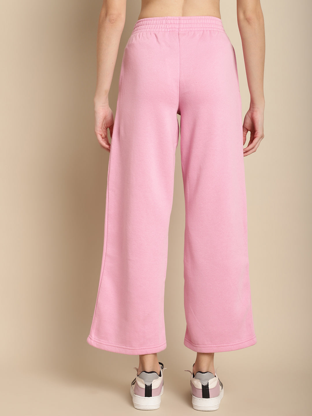 Peach straight leg trousers