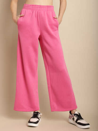 Pink straight leg trousers