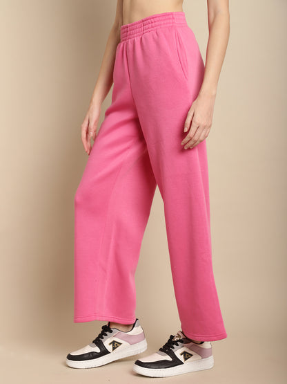 Pink straight leg trousers