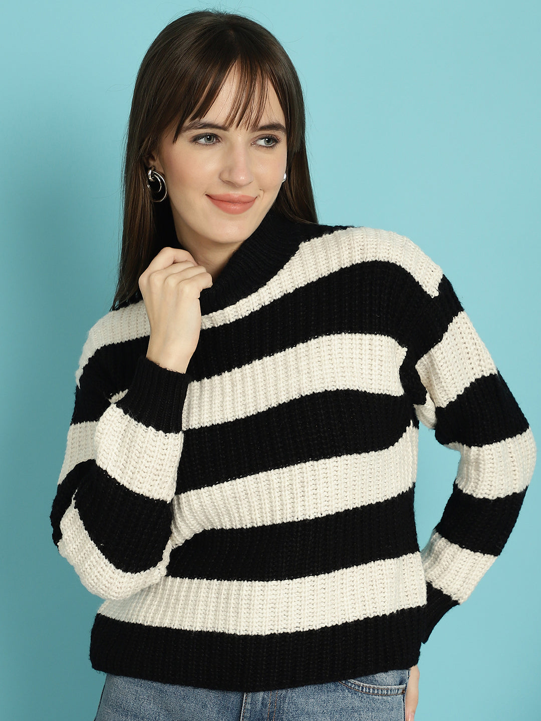 Black and White Stripe Sweater