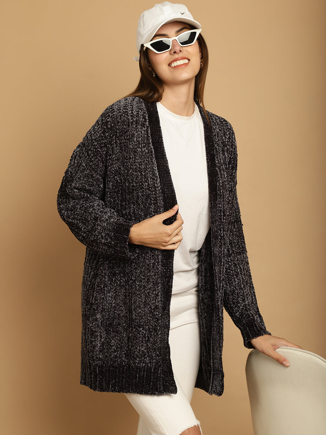 NoBarr Women's Dark Grey Shrug