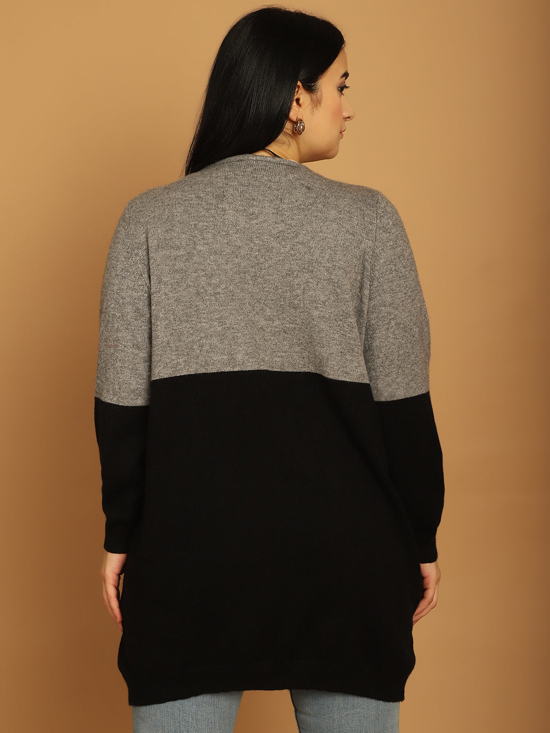 Acrylic Black and Grey Shrug