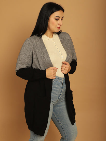 Acrylic Black and Grey Shrug