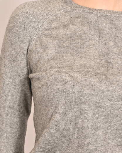 Acrylic Full Sleeve with Round Neck Grey Sweater