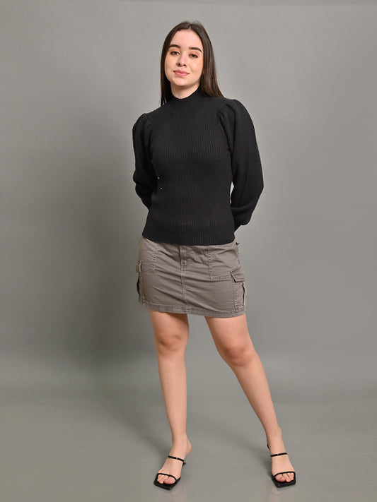 Cotton Mini Dark Grey Cargo skirt