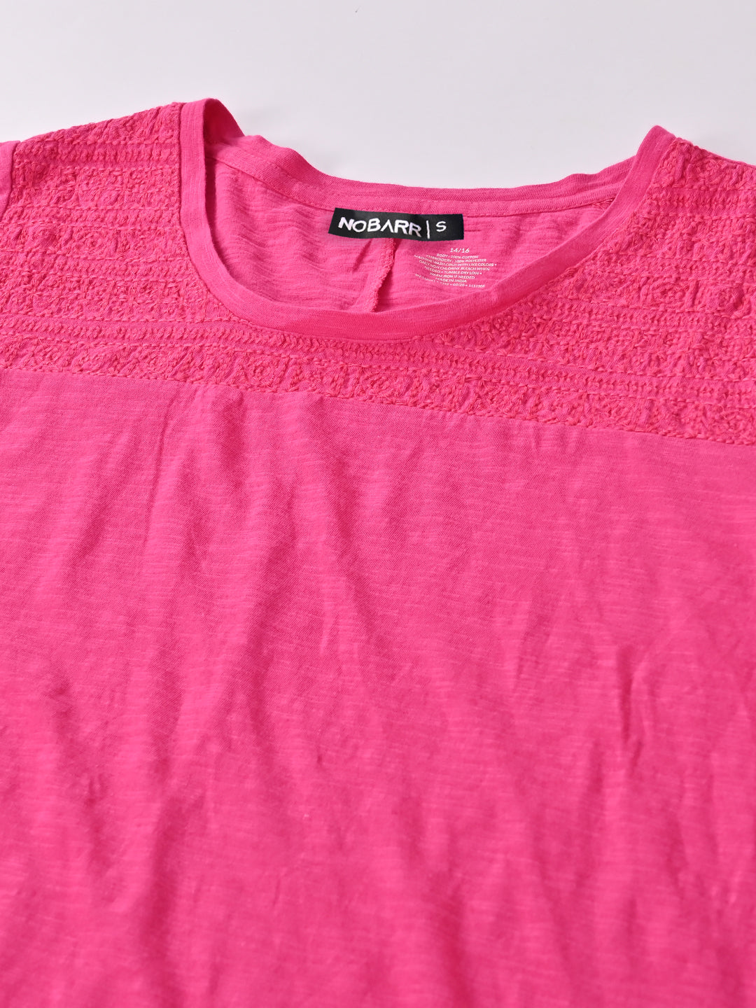 Viscose short sleeve Round Neck Pink Loose T-shirt