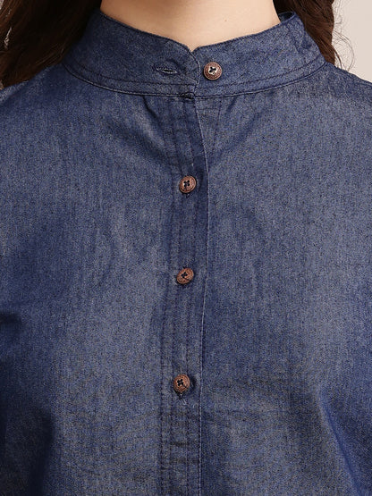 Full Sleeve Denim Shirt Soft Light Denim That is Comfortable and Breatheable Top