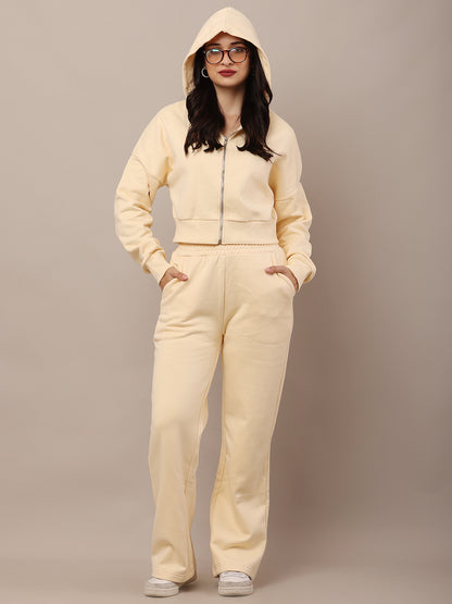 Cotton Full Sleeve Hooded Sweatshirt with Trouser Co-Ord Set