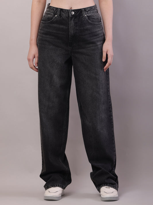 Cotton Regular Fit Full Length Grey Pant