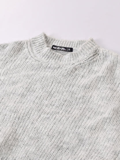 Polyester Full Sleeve with Turtle Neck Grey Sweater