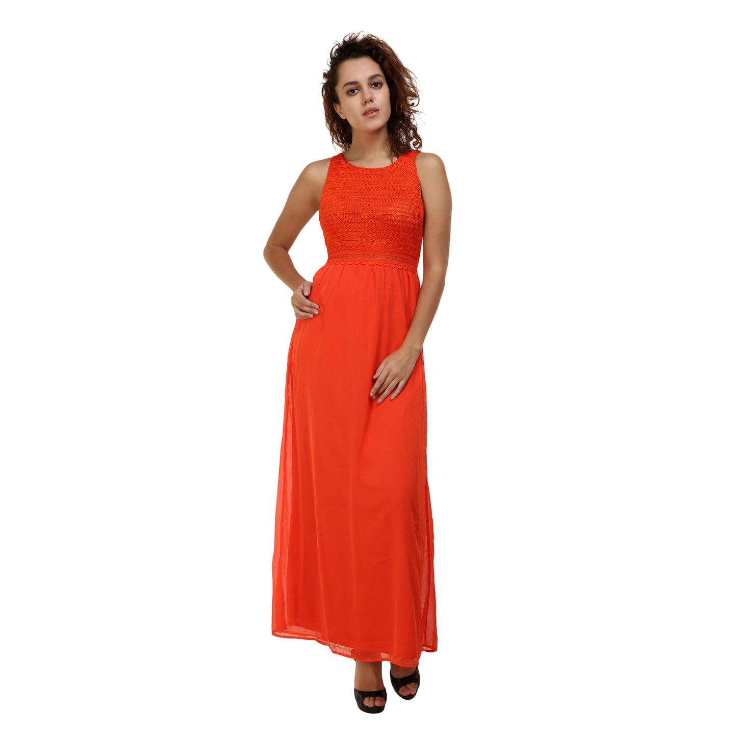 Orange Maxi Dress for Women