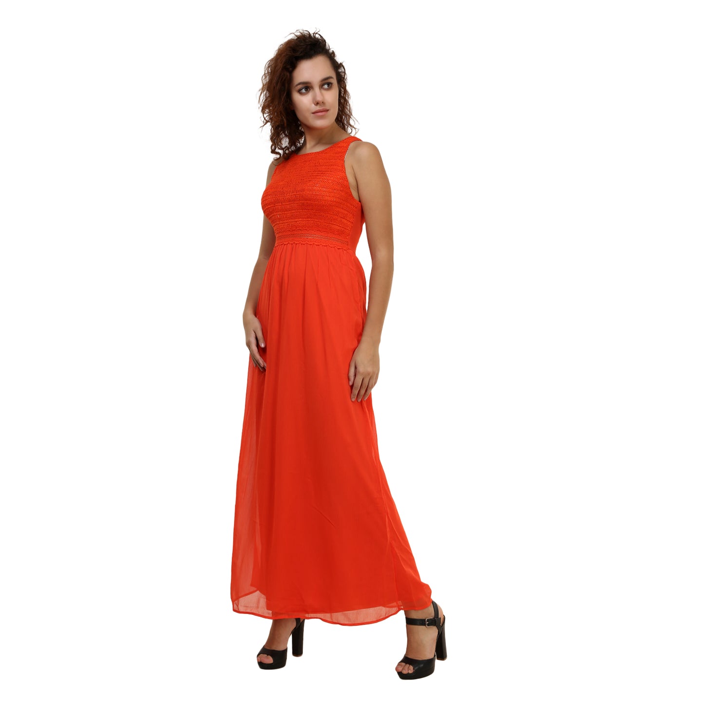 Orange Maxi Dress for Women