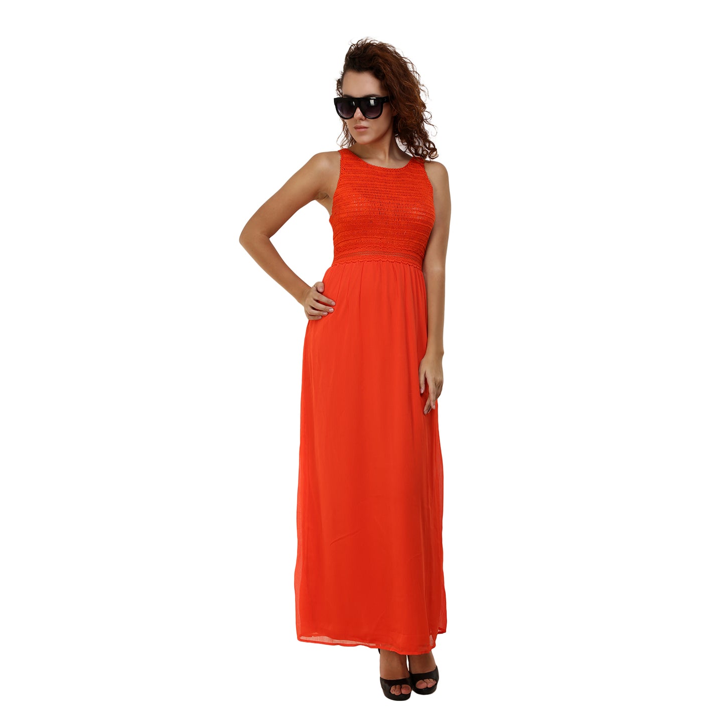 Orange Maxi Dress for Women