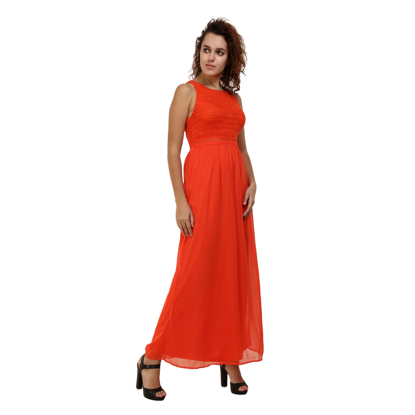 Orange Maxi Dress for Women